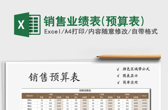 2021年銷售業(yè)績表(預(yù)算表)
