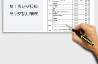 2021年離職交接表