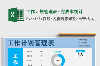 2021年工作计划管理表-完成率统计