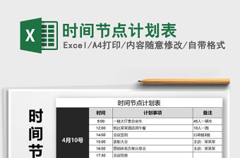 2021年時間節點計劃表