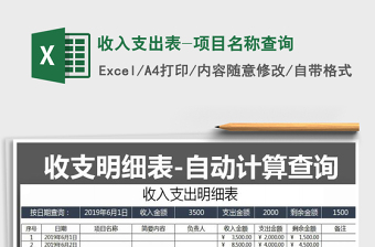 2021年收入支出表-項(xiàng)目名稱查詢
