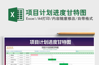 2021年項目計劃進度甘特圖