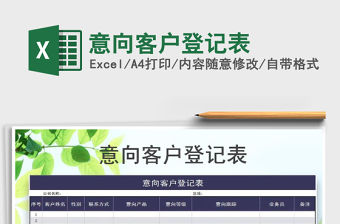 2021年意向客戶登記表