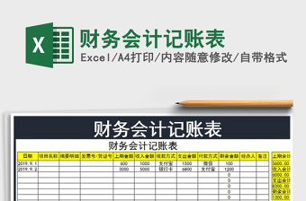 2021年財(cái)務(wù)會(huì)計(jì)記賬表