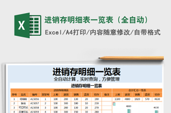 2021年進銷存明細表一覽表（全自動）