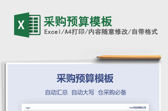 2021年采購預算模板