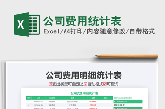 2021年公司費(fèi)用統(tǒng)計(jì)表
