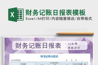 2021年財(cái)務(wù)記賬日?qǐng)?bào)表模板