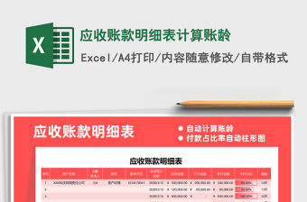 2021年應收賬款明細表計算賬齡