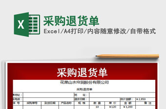 2021年采購退貨單