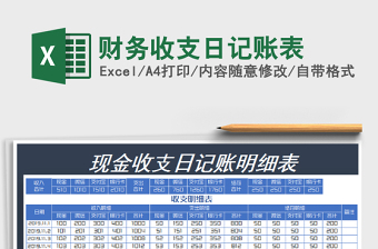 2021年財務(wù)收支日記賬表