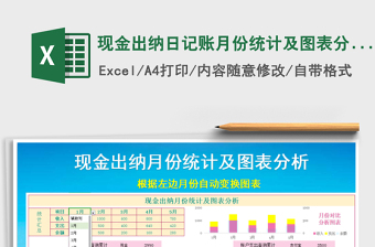 2021年現(xiàn)金出納日記賬月份統(tǒng)計(jì)及圖表分析