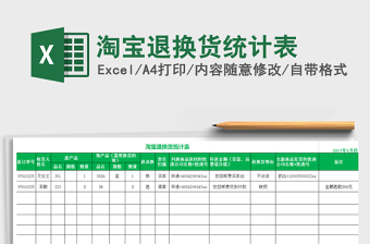 2021年淘寶退換貨統(tǒng)計(jì)表