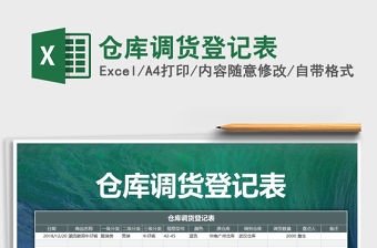 2021年倉庫調貨登記表