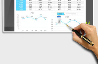 2021年動態(tài)圖表分析半年內(nèi)幾種產(chǎn)品銷售額走勢