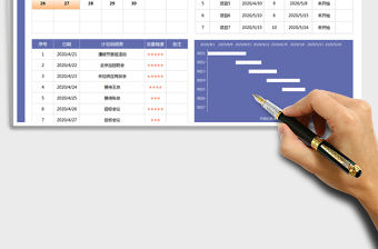 2021年日程工作計劃表（日期自動更新）