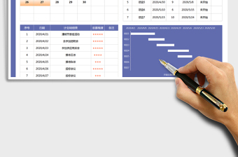 2021年日程工作计划表（日期自动更新）