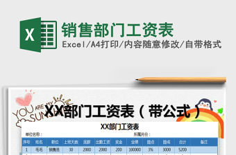 2022銷售部門工資表