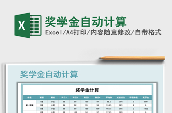 2021年獎(jiǎng)學(xué)金自動(dòng)計(jì)算