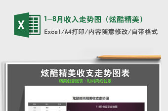 2021年1-8月收入走勢圖（炫酷精美）免費下載