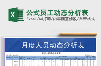 2021年公式員工動態(tài)分析表