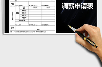 2021年調薪申請表
