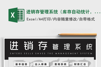2021年進(jìn)銷存管理系統(tǒng)（庫存自動(dòng)統(tǒng)計(jì)，帶財(cái)務(wù)匯總）