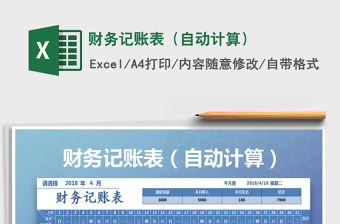 2021年財(cái)務(wù)記賬表（自動(dòng)計(jì)算）