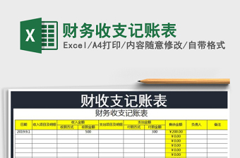2021年財(cái)務(wù)收支記賬表
