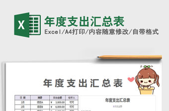 2021年年度支出匯總表