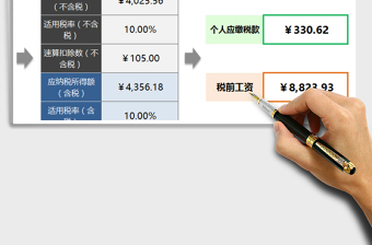 2021年工資個稅計算器（不含稅工資，根據(jù)稅后推算稅前）