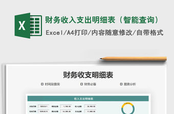 2021年財務收入支出明細表（智能查詢）