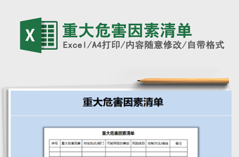 2021年重大危害因素清單免費(fèi)下載