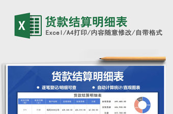 2021年貨款結算明細表