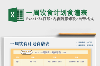 2021年一周飲食計(jì)劃食譜表