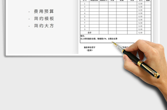 2021年商品费用报价单