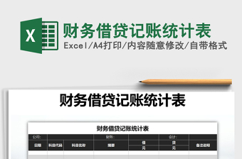 2021年財務(wù)借貸記賬統(tǒng)計表
