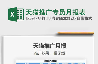 2021年天貓推廣專員月報表
