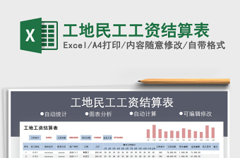 2021年工地民工工資結算表