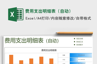 2021年費用支出明細(xì)表（自動）