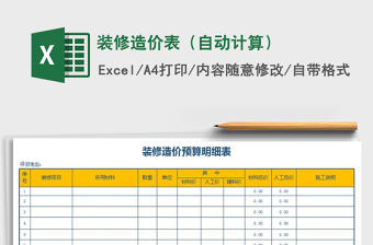 2021街道轰趴馆装修造价表预算表