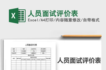 2021年人員面試評價表