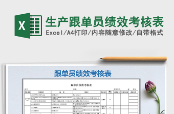 2021年生產(chǎn)跟單員績效考核表
