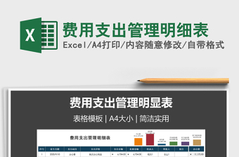 2021年費用支出管理明細表