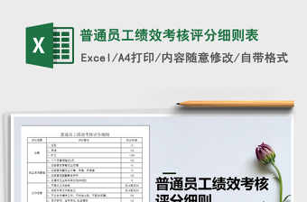 2021年普通員工績效考核評分細(xì)則表