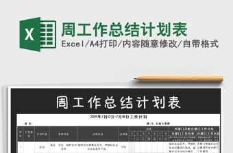 2021年周工作總結(jié)計(jì)劃表