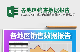 2021年各地區(qū)銷售數據報告
