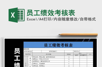 2021年員工績效考核表