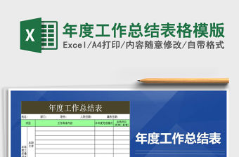 2021年年度工作總結表格模版