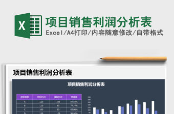 2021年項目銷售利潤分析表